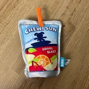 BARK‎ Chewi Sun Drool Blast Fruit Design Squeaker Plush Novelty M/L Dog Toy